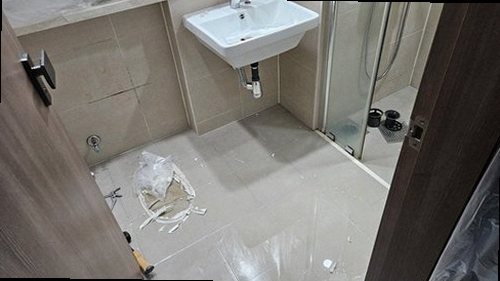 병점구 누수탐지 욕실 천장에 나타난 누수 흔적과 물자국